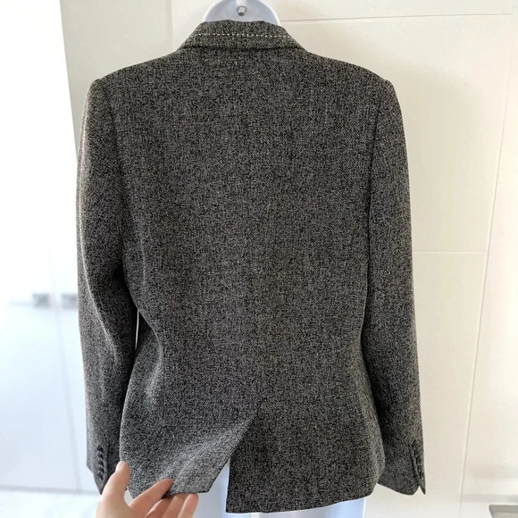 Simply Manakin/ Grey & black peppered/ Buttoned/  Blazer/ Size US 8 - Picture 5 of 16